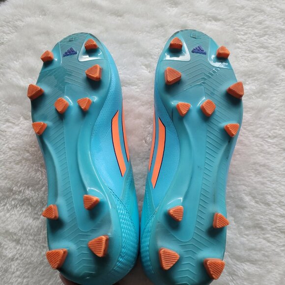 Adidas F30 TRX FG Firm Ground Soccer Cleats Samba Blue/ Glow Orange/Purple Sz 7 - Picture 8 of 12